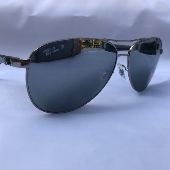 NEW Authentic RAY BAN RB8313-004-K6 Tech Polarized Mirror 61mm 100%UV From Italy - Picture 4 of 12